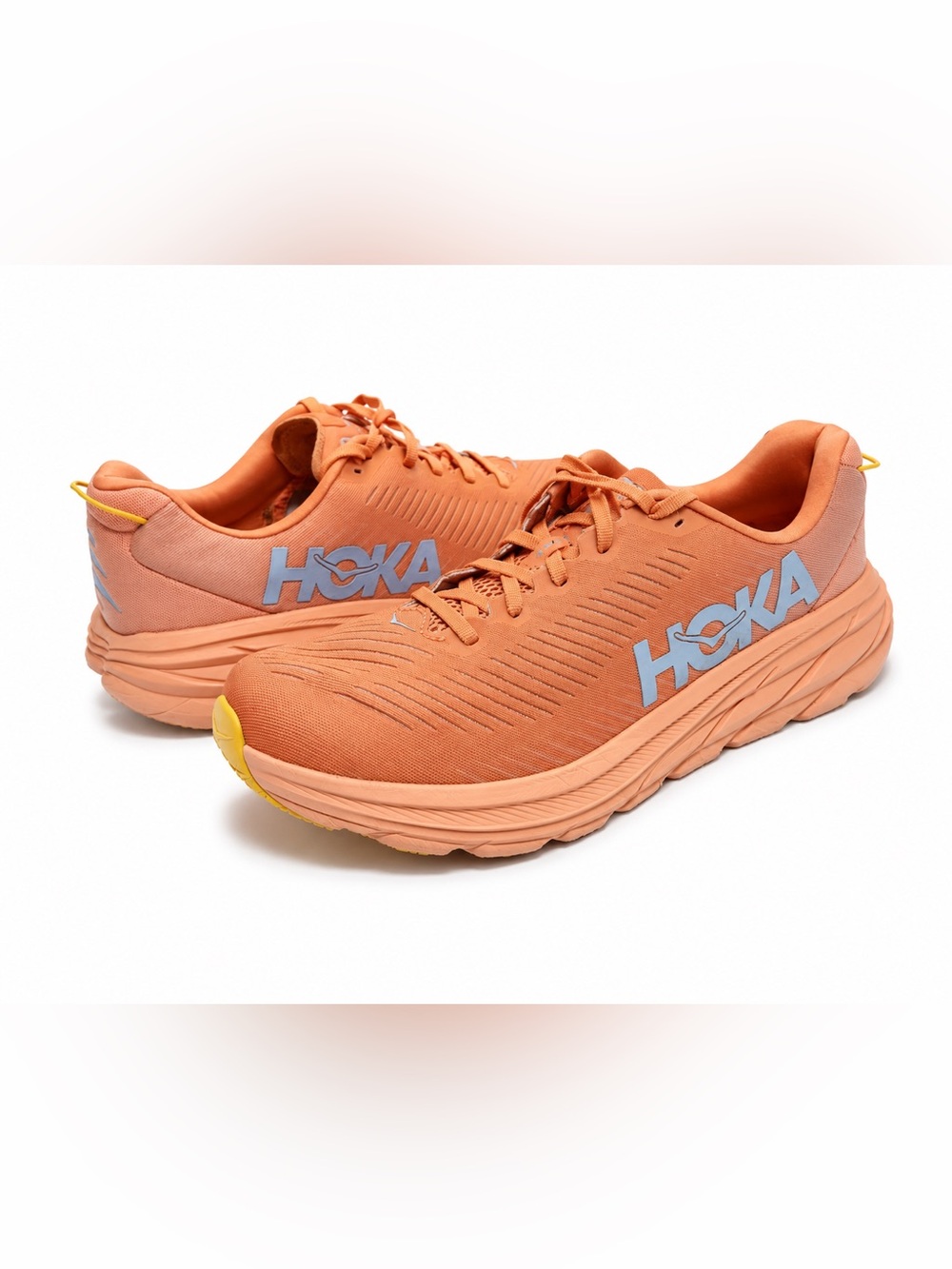 Hoka Rincon 3 Wide Women’s 9.5D Running Shoes Orange Lightweight Road Sneakers